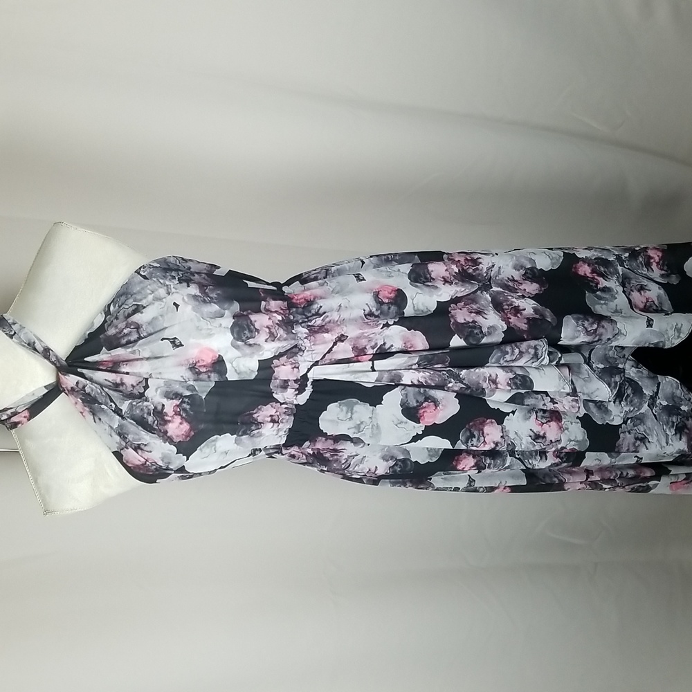 Badgley Mischka high low floral dress size small